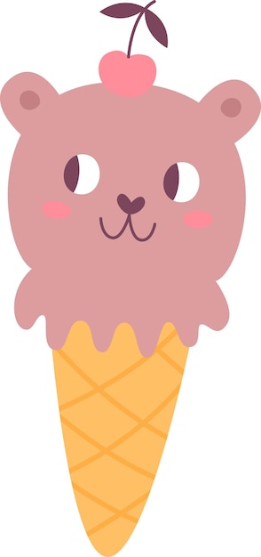 Helado en forma de oso