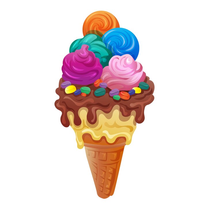El helado, el gelato, las salpicaduras son deliciosas.