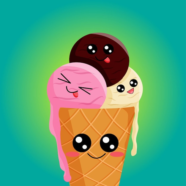Helado Helado Kawaii