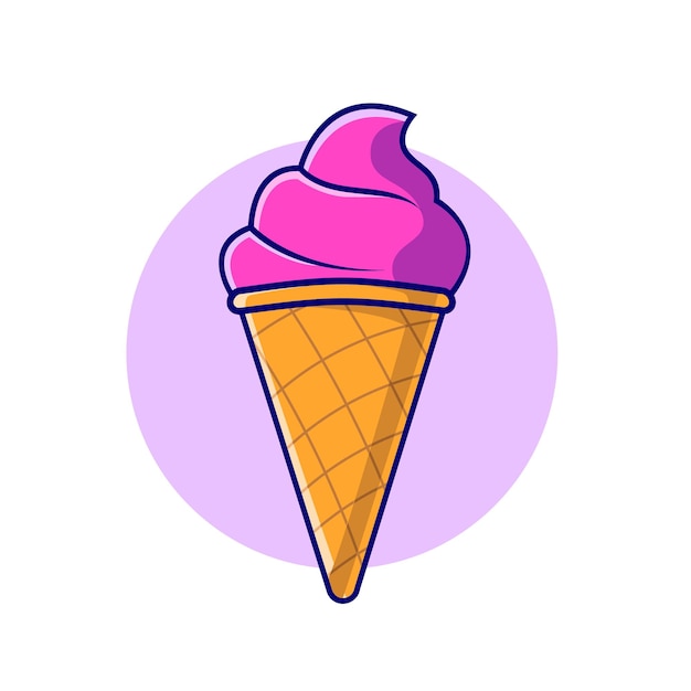 helado, icono de ilustración vectorial
