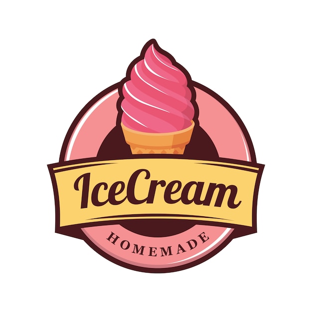 Vector helado logo emblema