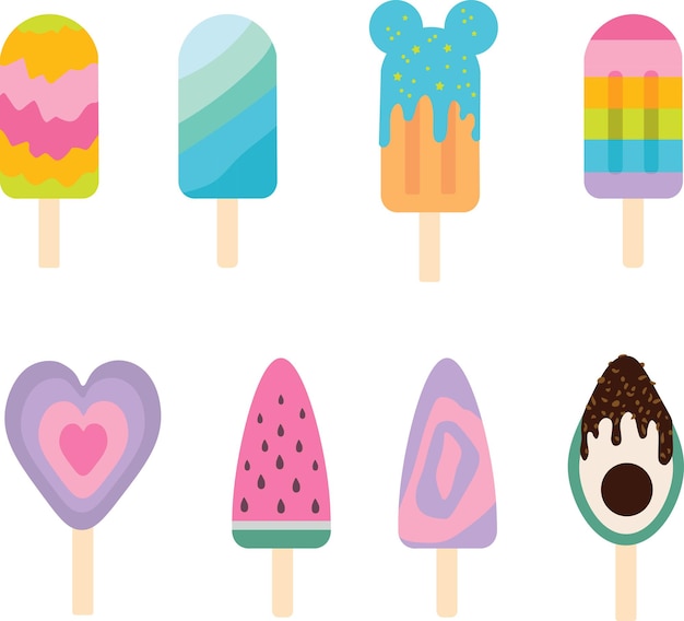 helado multicolor en un palo