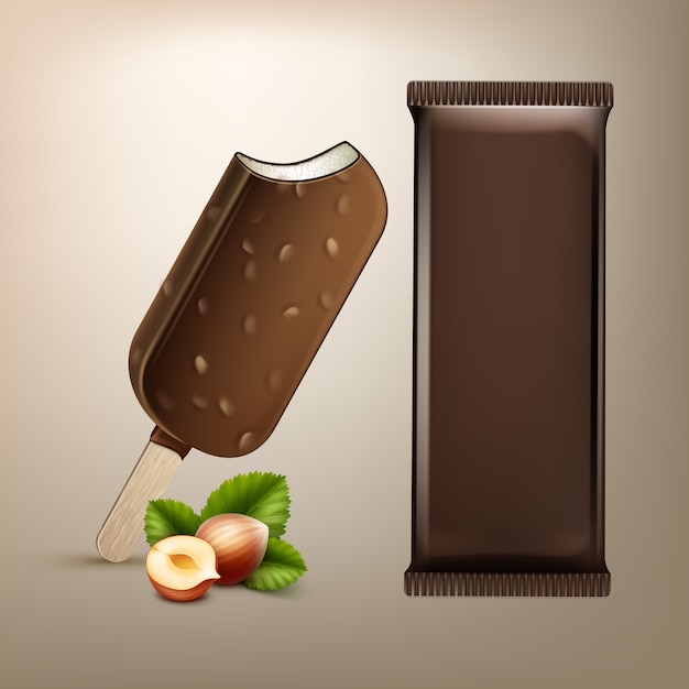 Vector helado de paleta clásico