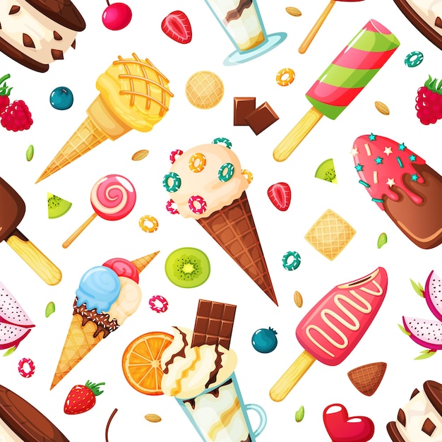 Helado de patrones sin fisuras