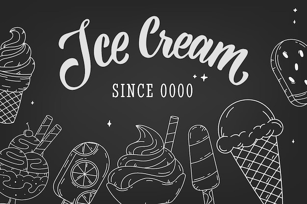Helado de plantilla de banner