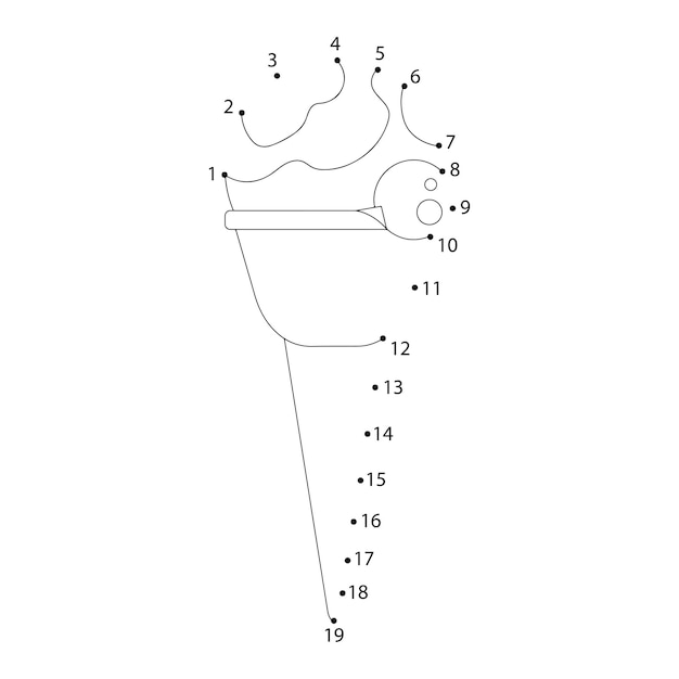 Vector helado punto a punto para niños