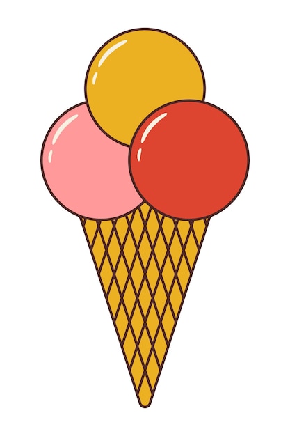 Vector helado retro