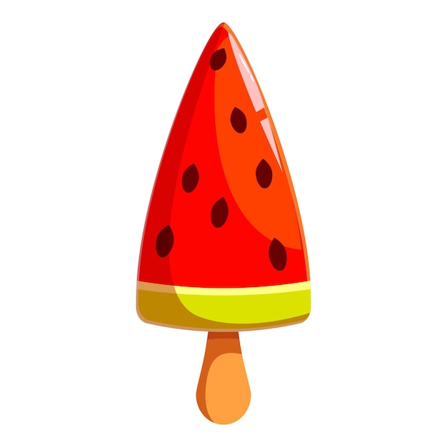 El helado de sandía roja es refrescante durante la ola de calor del verano
