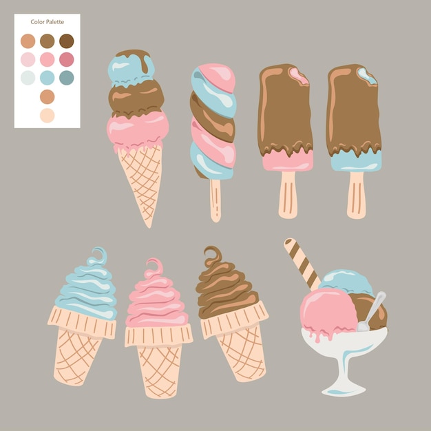 Vector helado sencillo