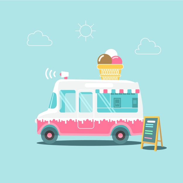 Vector helado van