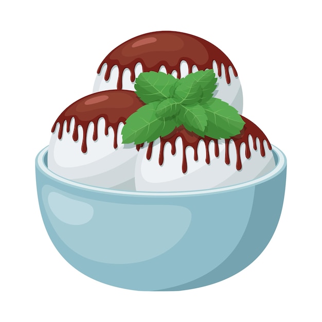 Helado vectorial aislado sobre fondo blanco