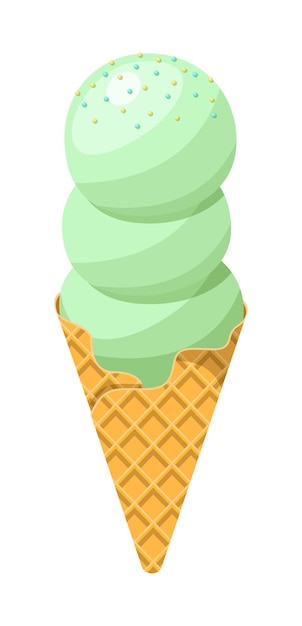 Helado vectorial aislado sobre fondo blanco