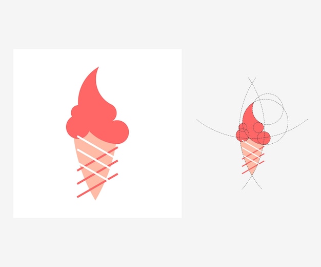 Helado vectorial