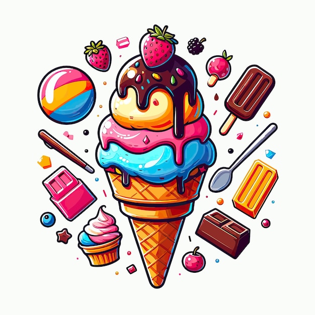 Vector helado