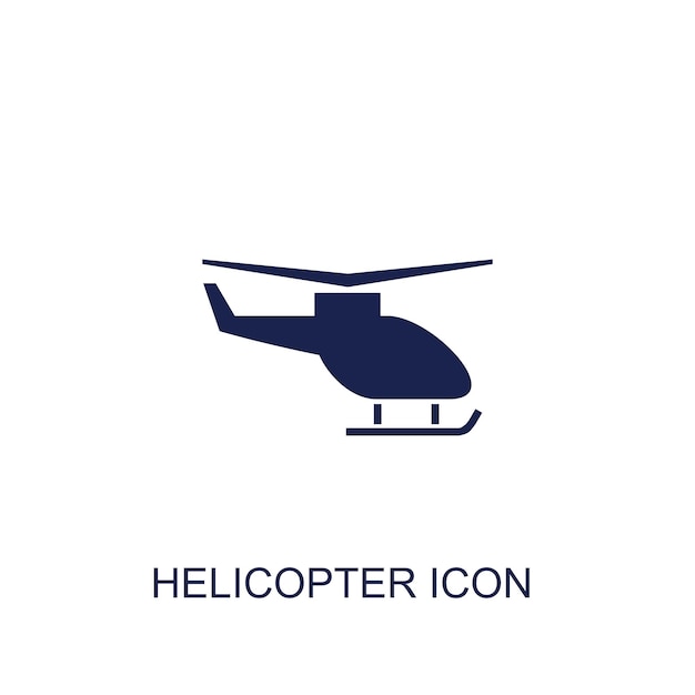 helicóptero icono fondo blanco