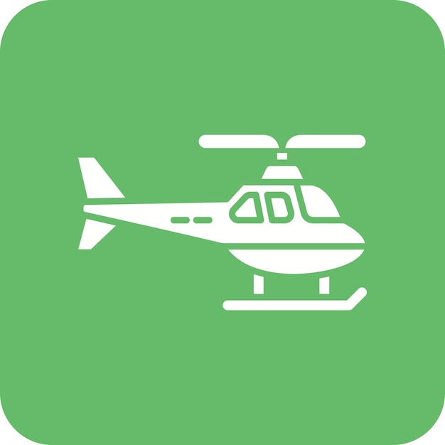 un helicóptero verde y blanco con las letras d en él