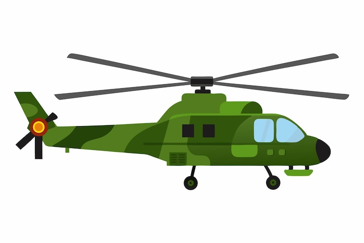 Vector helicópteros militares ilustración vectorial clipart de dibujos animados y diseño de arte de líneas