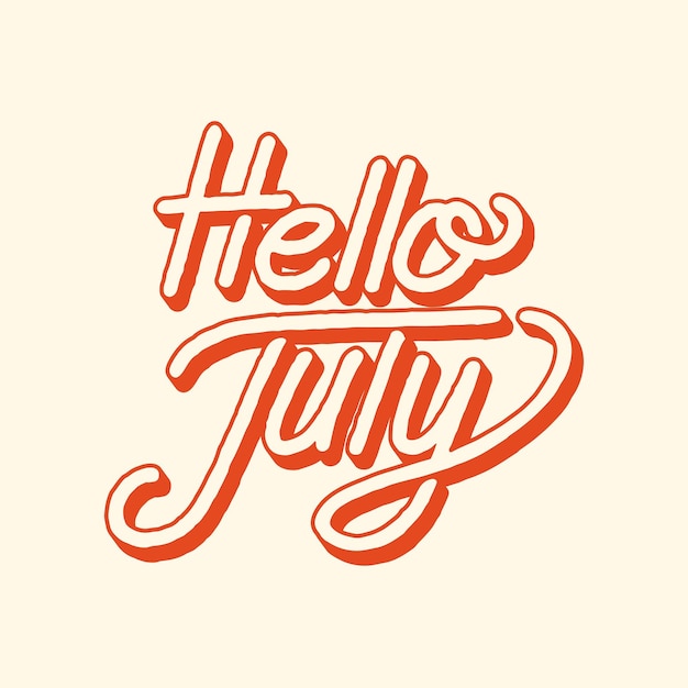 HELLO JULY Tipografía