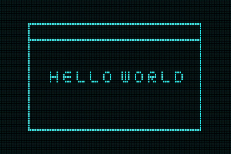 Vector hello world es una palabra simple para la primera programación del programador.