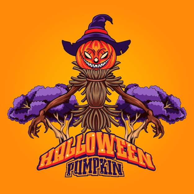 Helloween Calabaza Vector Ilustración 2