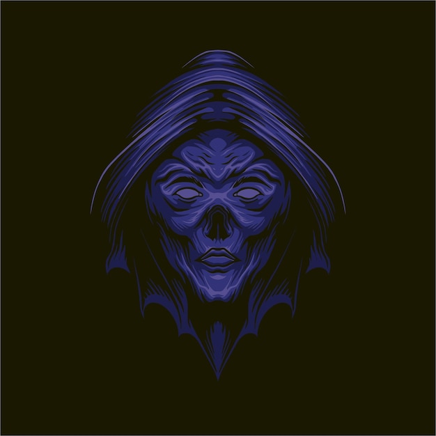 hembra parca ilustración vectorial