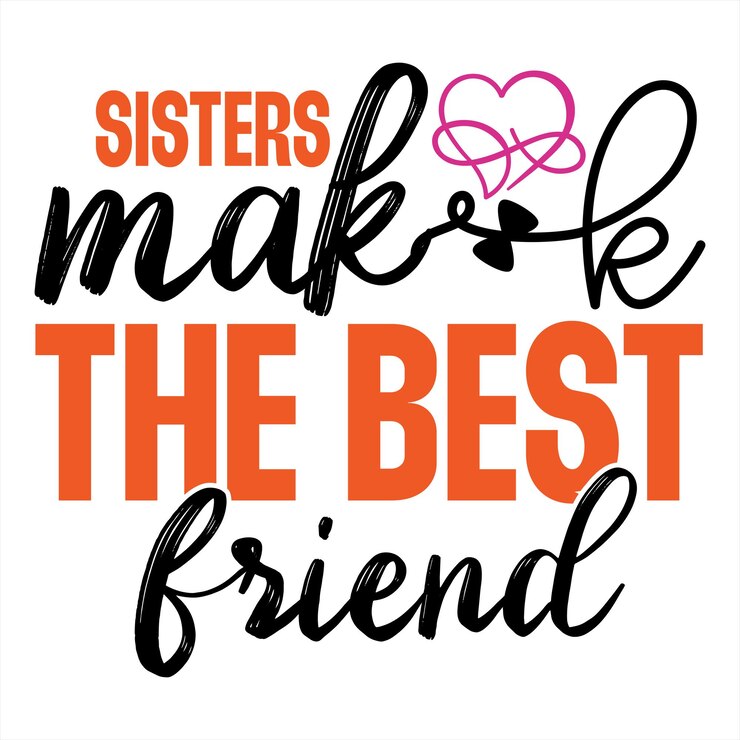 Hermana SVG paquete hermana diseño hermana archivos cortados HERMANA TRETRO