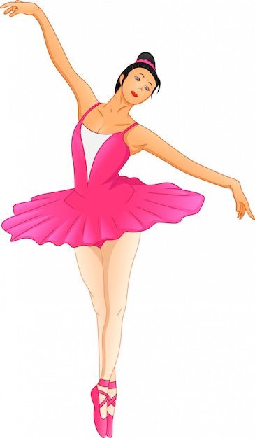 Vector hermosa bailarina de ballet