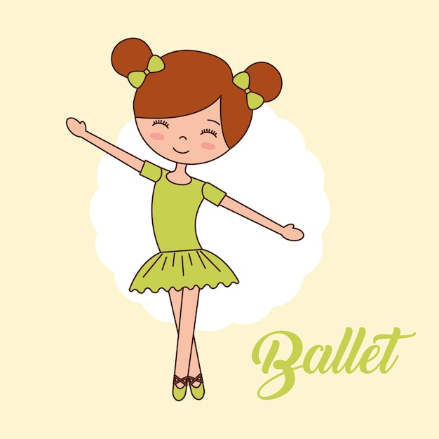 Vector hermosa bailarina