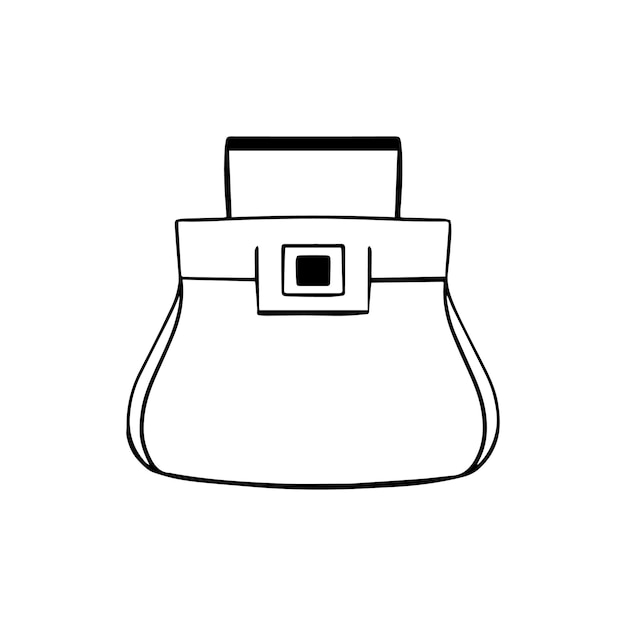 Hermosa bolsa de mujer garabato gran diseño para pegatinas revistas de moda y para cualquier propósito