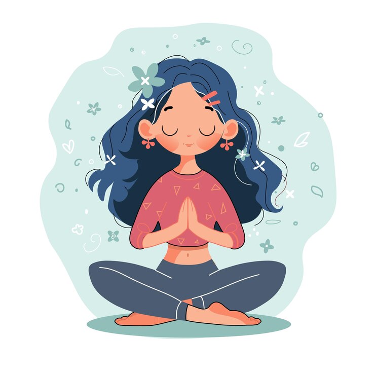 Una hermosa chica haciendo yoga Día Internacional del Yoga