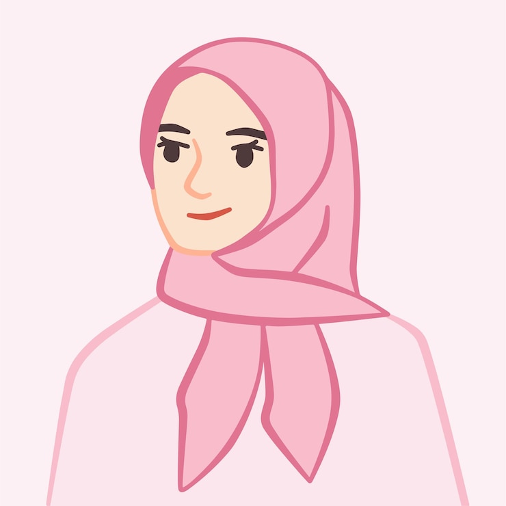 Vector la hermosa chica con el hijab
