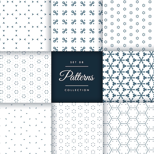 hermosa colección de paquetes de patrón mínimo en 8 estilos diferentes