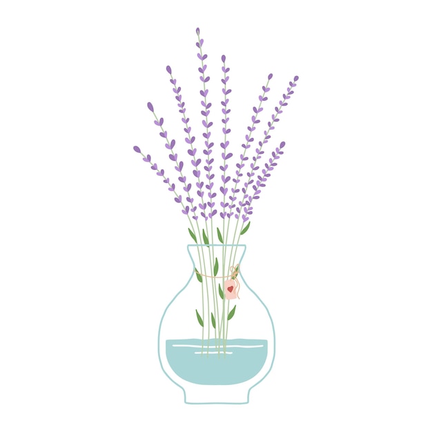 Hermosa composición floreciente con hojas y tallo aislado en blanco. Plantas con flores y hierbas Precioso ramo de flores con ramas decorativas en la ilustración de vector plano de florero.