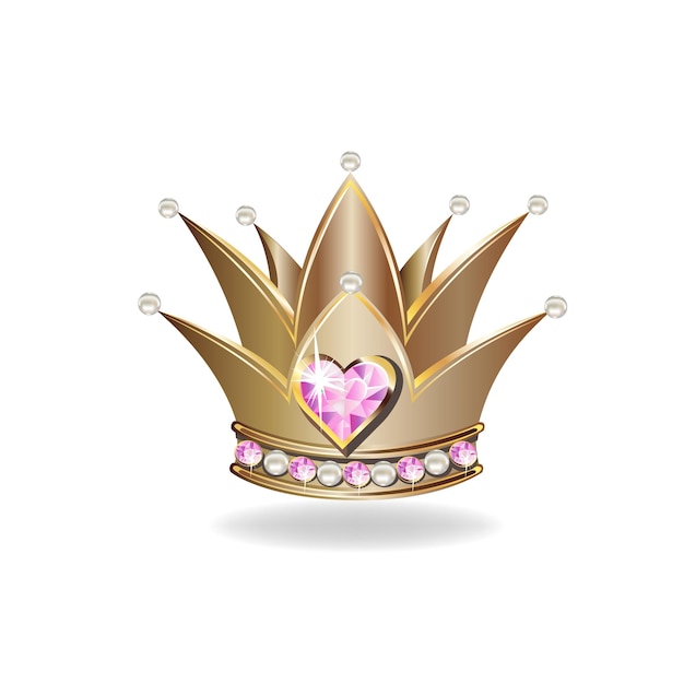Hermosa corona de princesa dorada