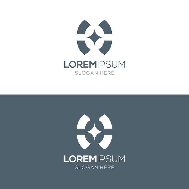 Hermosa y elegante plantilla de diseño de logotipo de empresa geométrica