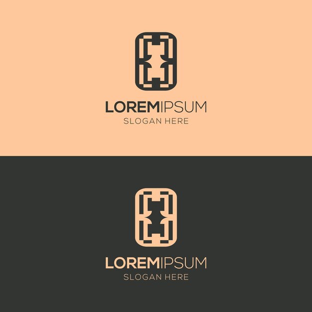Hermosa y elegante plantilla de diseño de logotipo de empresa geométrica