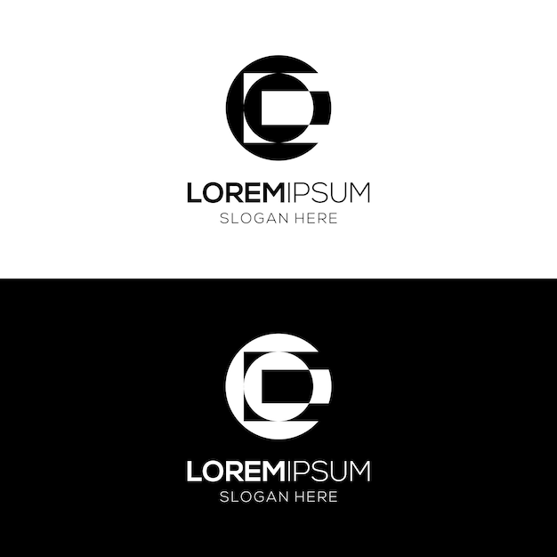 Una hermosa y elegante plantilla de diseño de logotipo con letra C geométrica para empresas modernas