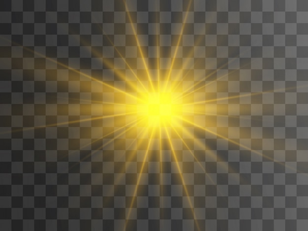 Hermosa estrella brillante. ilustración de un efecto de luz