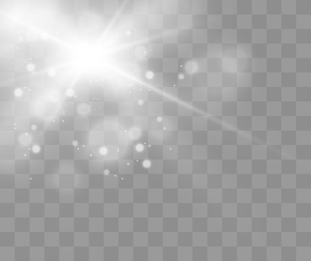 Hermosa estrella brillante. ilustración de un efecto de luz