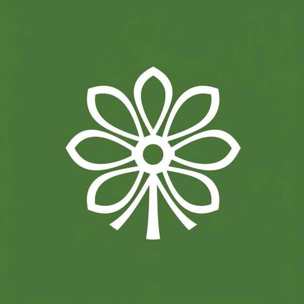 Una hermosa flor de arte vectorial con logotipo