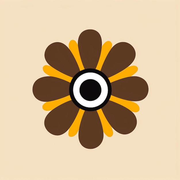 Una hermosa flor de arte vectorial con logotipo