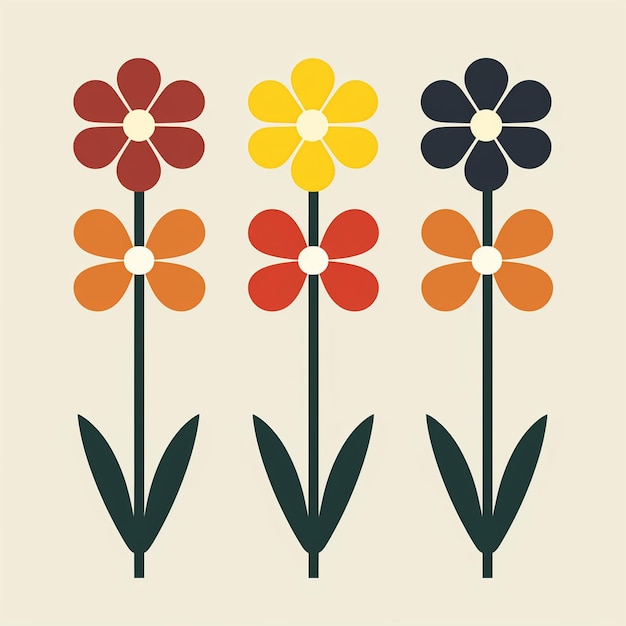 Una hermosa flor de arte vectorial con logotipo