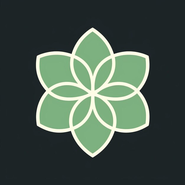 Una hermosa flor de arte vectorial con logotipo