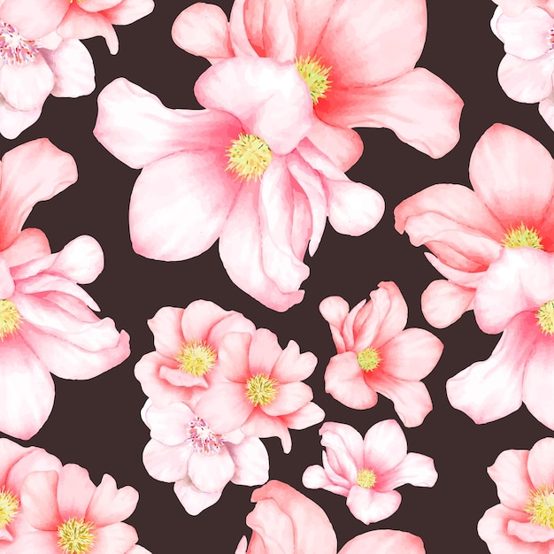 hermosa flor de cerezo de patrones sin fisuras