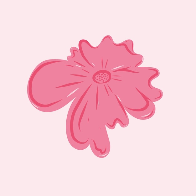 Una hermosa flor rosada sobre un fondo rosado