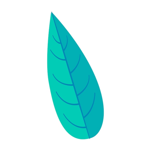 una hermosa hoja tropical con un diseño plano