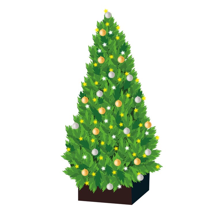 Vector hermosa ilustración del árbol de navidad