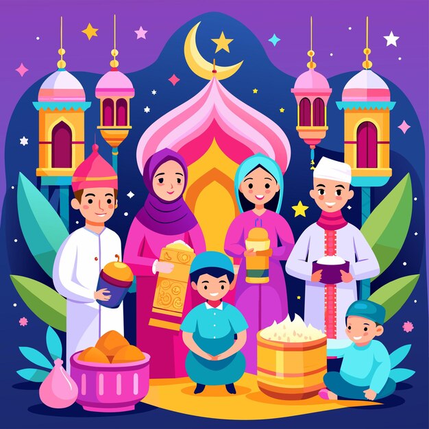 Una hermosa ilustración de Eid al-Fitr