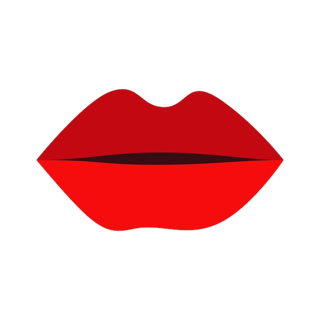 Una hermosa ilustración de labios sobre un fondo blanco