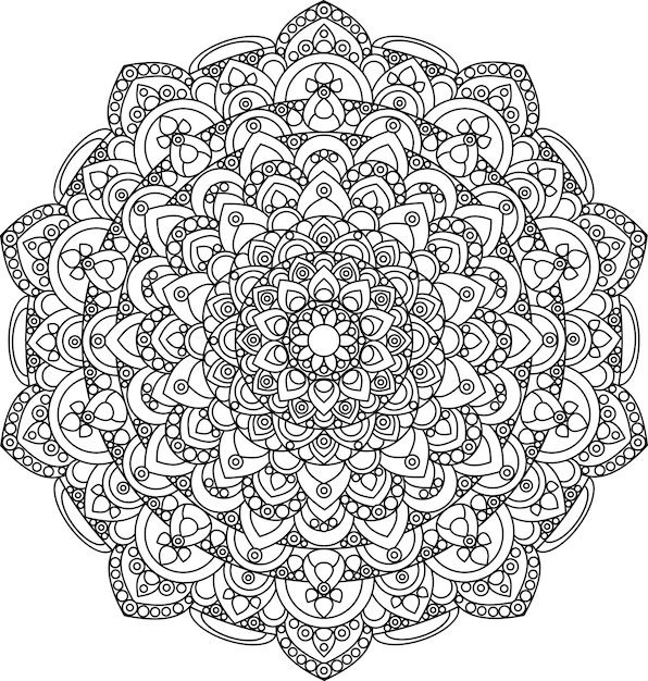 Vector hermosa ilustración de mandala de vector vintage adornado